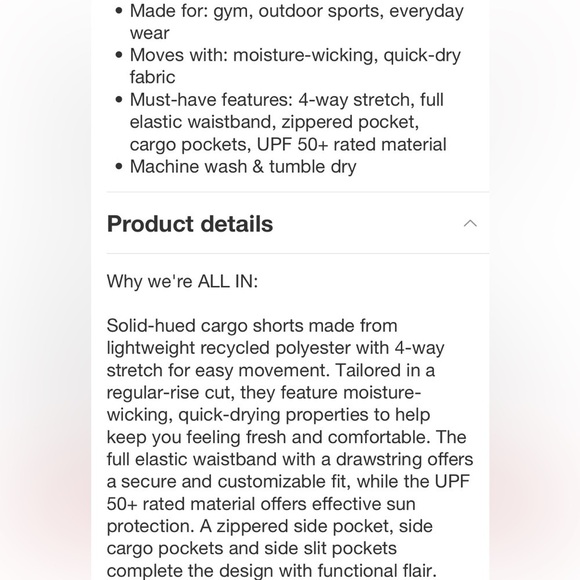 Men's Cargo Shorts 7" - All In Motion™
Black Onyx L new - Picture 4 of 5